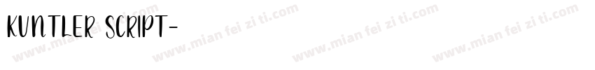 KUNTLER SCRIPT字体转换